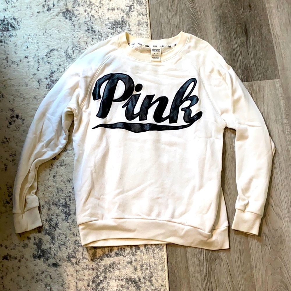 Victoria’s Secret pink XS cream crew neck